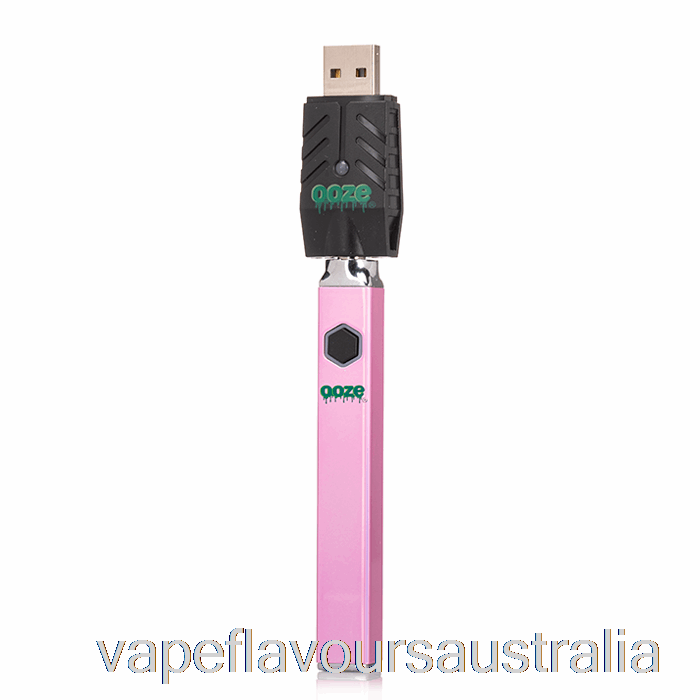 Vape Nicotine Australia Ooze Quad Flex Temp 500mAh Battery Ice Pink